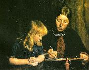 anna ancher lcerer sin datter helga at tegne Michael Ancher
